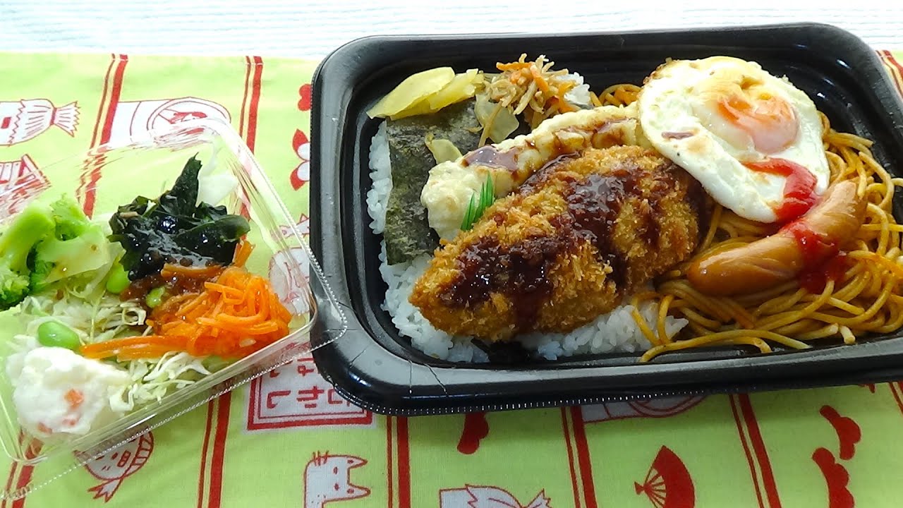 BIGのり弁当（ナポリタン）を食べる動画 『ほっともっと編 』 　Video of eating a big nori bento
