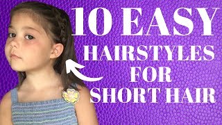 10 Easy Hairstyles for SHORT Hair screenshot 4