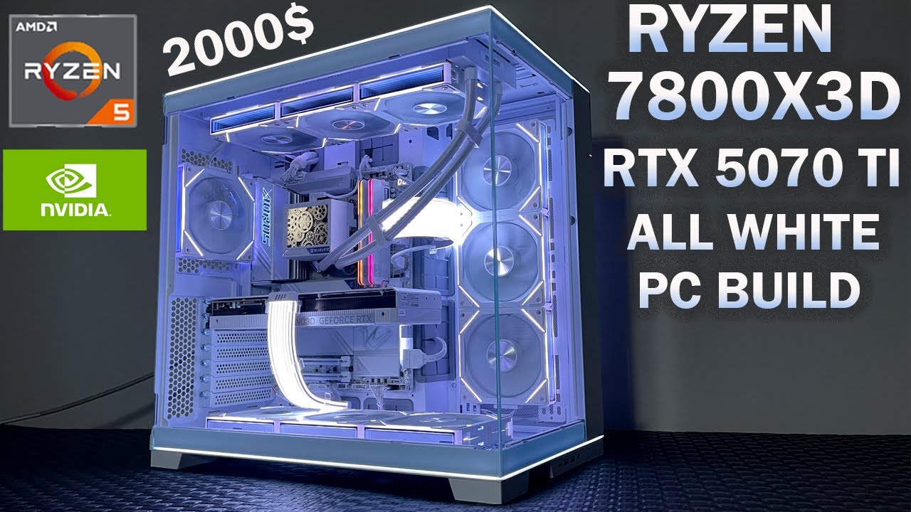 Ryzen7 7800X3D RTX 5070Ti ホワイトミドルタワー RGB All White Gaming PC Build Ryzen 7 7800X3D RTX 5070 Ti Lian