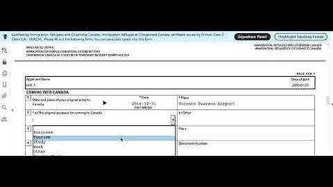 Imm 5708 Application to Change Conditions Extend Stay Remain as Visitor fill the form step by step