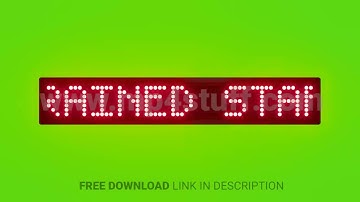 Only Trained Staff Can Operate Forklifts Scrolling Red Dot Matrix LED Text Animation on Green Screen