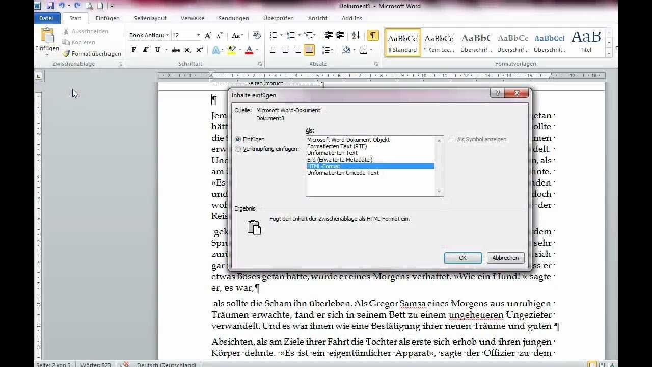Office Tipps Text ohne Formatierung einfügen YouTube