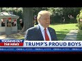 Proud Boys crash Trump's interview