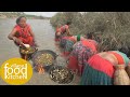 amazing net fishing and cooking culture in Nepal || village food kitchen ||