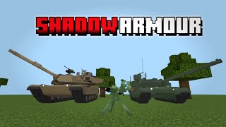 Shadow Armour Addon | Realistic Military Tank Addon Mcpe Support Minecraft Pe Bedrock 1.26.30+ screenshot 5