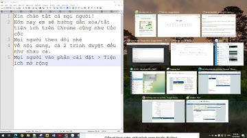 Hướng dẫn xóa Tiện ích mở rộng cho trình duyệt Chrome, Cốc cốc