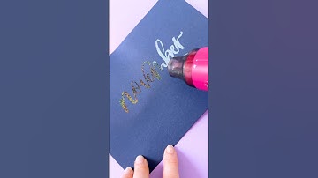 Satisfying calligraphy using Ranger holographic embossing powder
