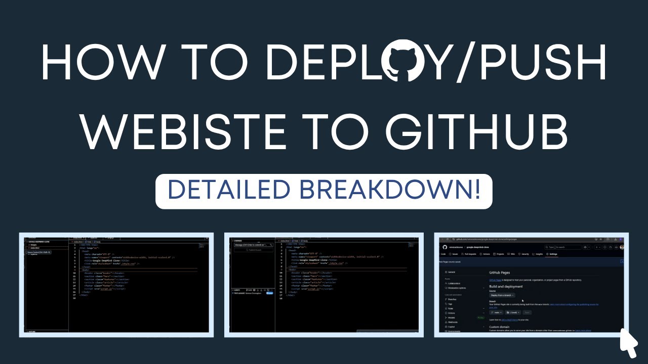 How to Upload Your Website to GitHub + Get a Live Link - YouTube