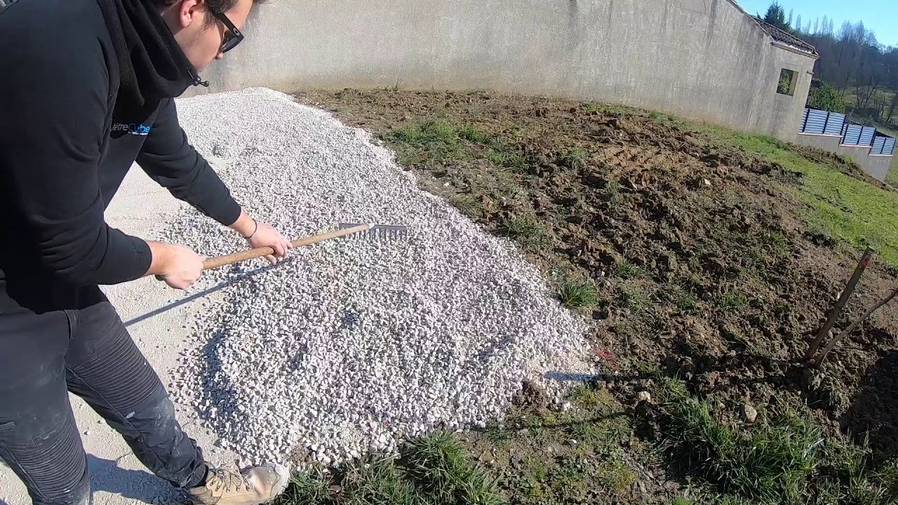 Rénovation d'une cour #3 Je pose la finition !