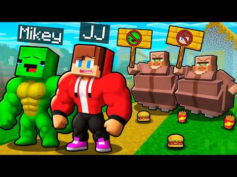 Villagers Kicked Mikey and JJ Out of the FAT Village in Minecraft - Maizen