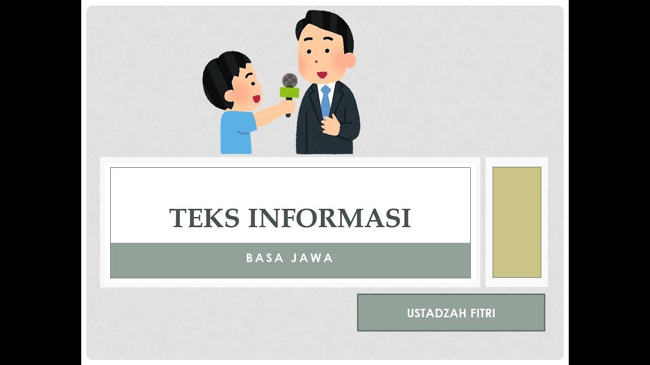 Teks Informasi materi basa jawa kelas 6 - YouTube