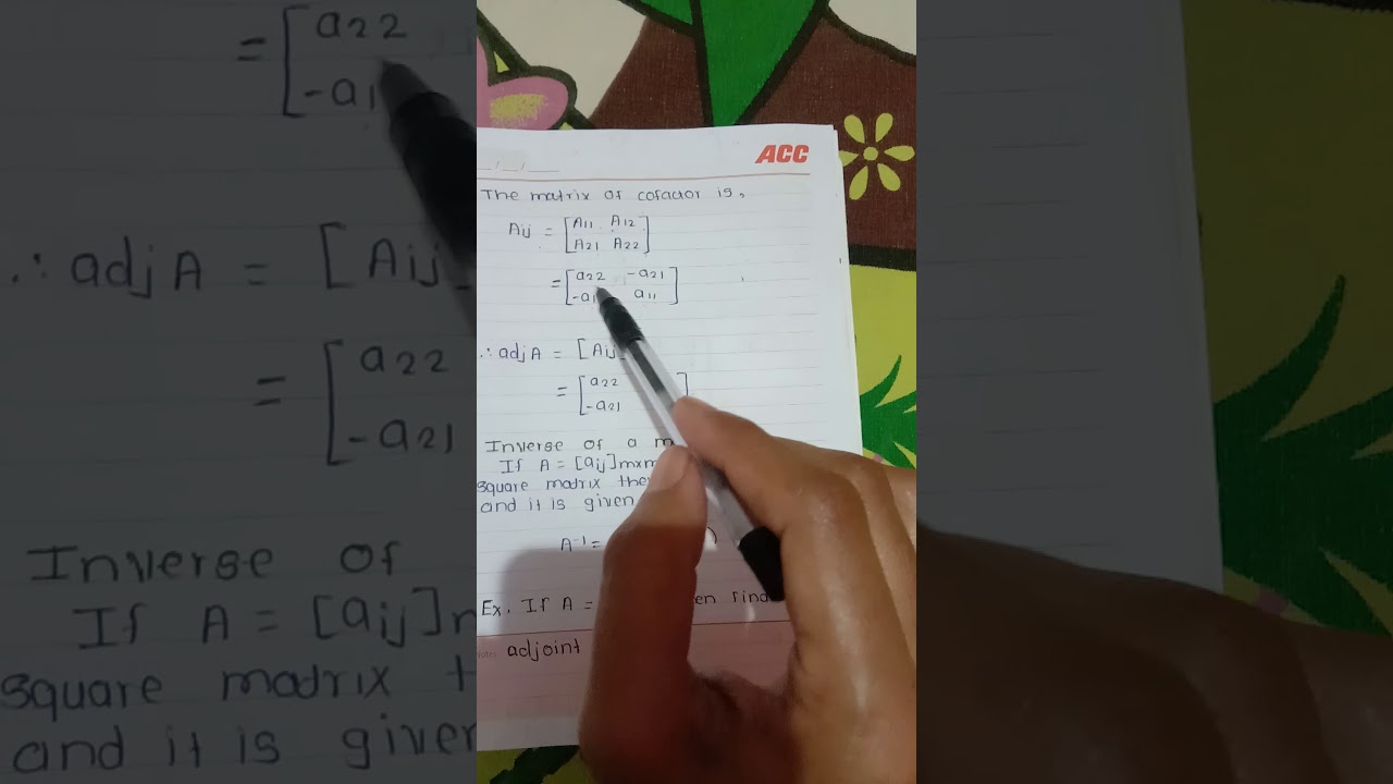 Matrices (Adjoint method) ...