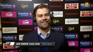 Jan Andre Aasland etter 4 - 3 seier mot Vålerenga
