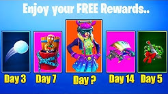 How To Get Free Skins In Fortnite All New Skin Packs Free - all 14 days of fortnite free rewards season 7 how to get free skins in fortnite season 7 duration 12 00