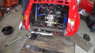 Fiat 500 yamaha R1 first engine start