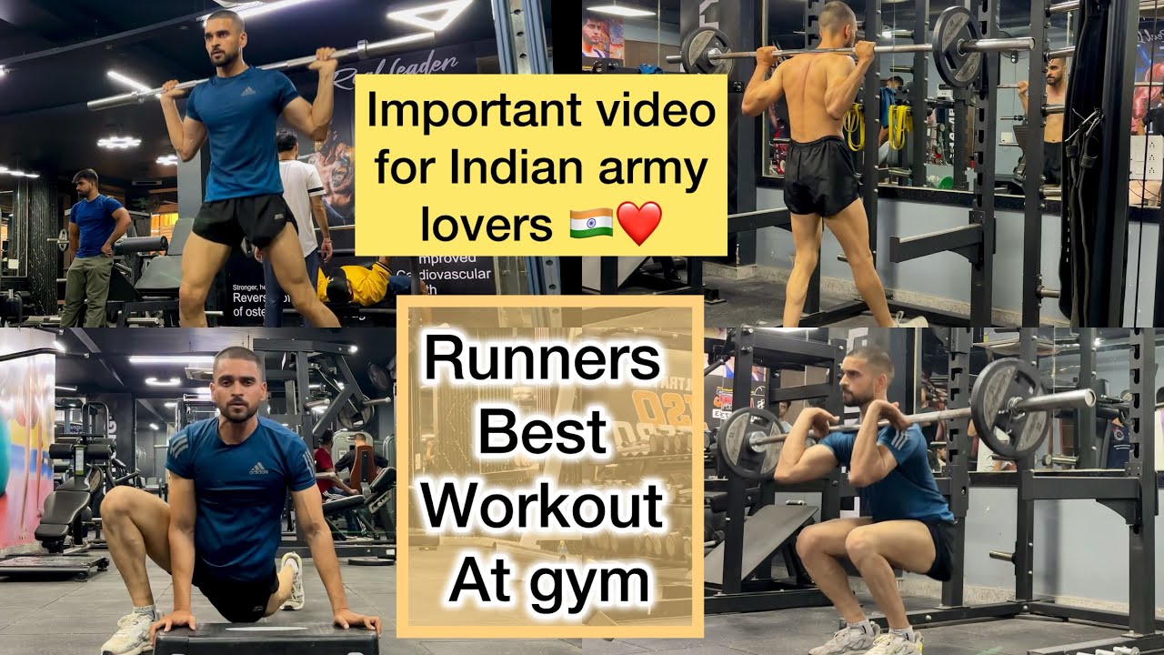 Runner’s best workout at gym || important video for Indian army lovers ...