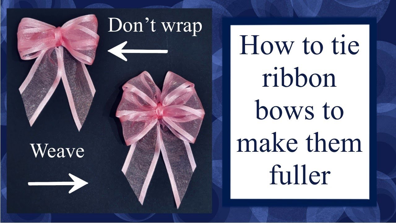 🎀 How-to tutorial for making ribbon bows fuller Use in card making ...