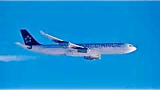 Mid-Atlantic Air Race! B747 VS A340! Totally awesome views!