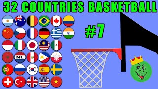 Basketball Marble Race with 32 Countries #7 \ Marble Race King