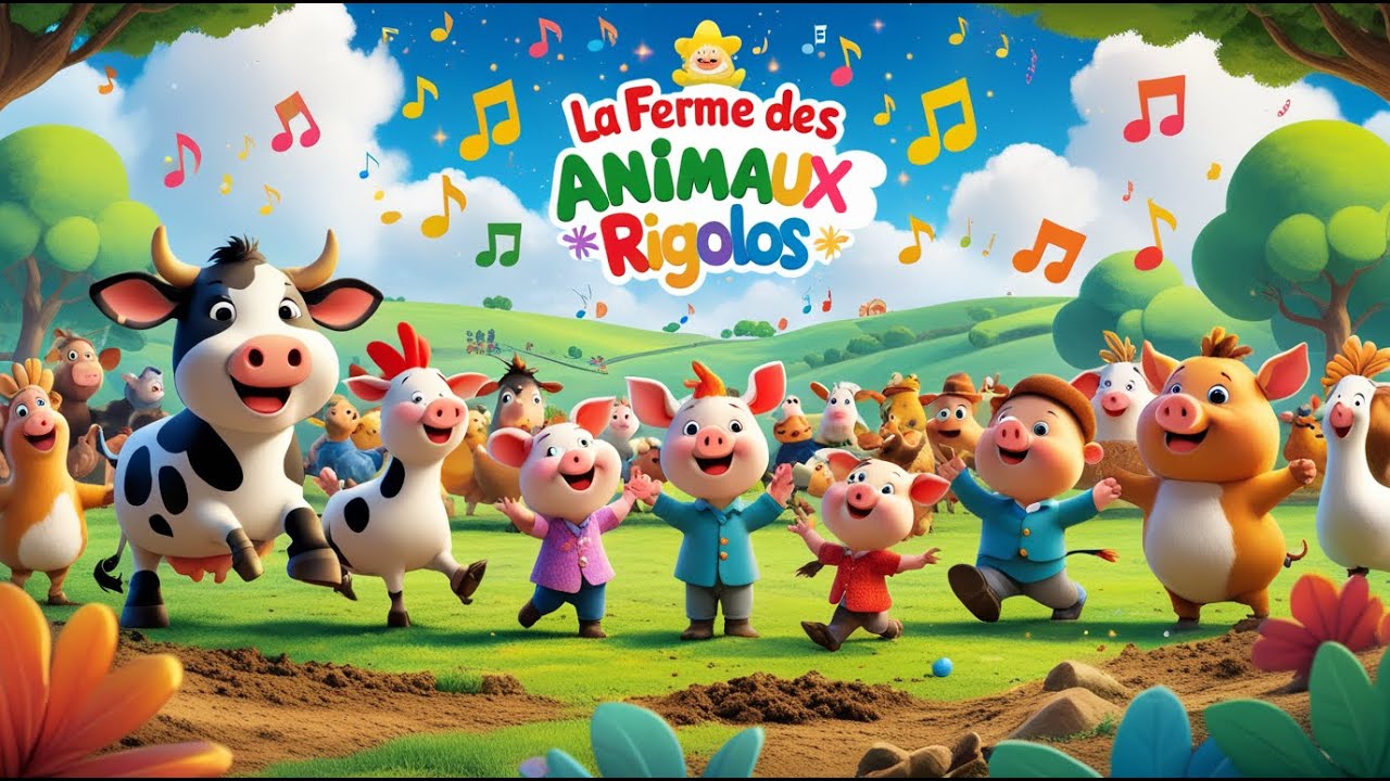 🎵 Chanson de ferme des animaux rigolos 🎵 chanson pour les petit - YouTube