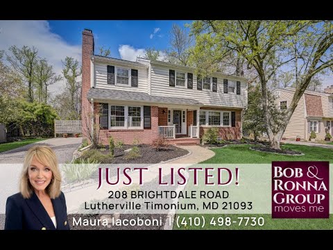 208 Brightdale Road, Lutherville Timonium, MD home video tour