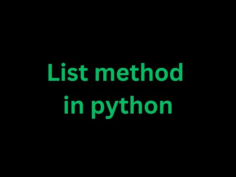 List method in python