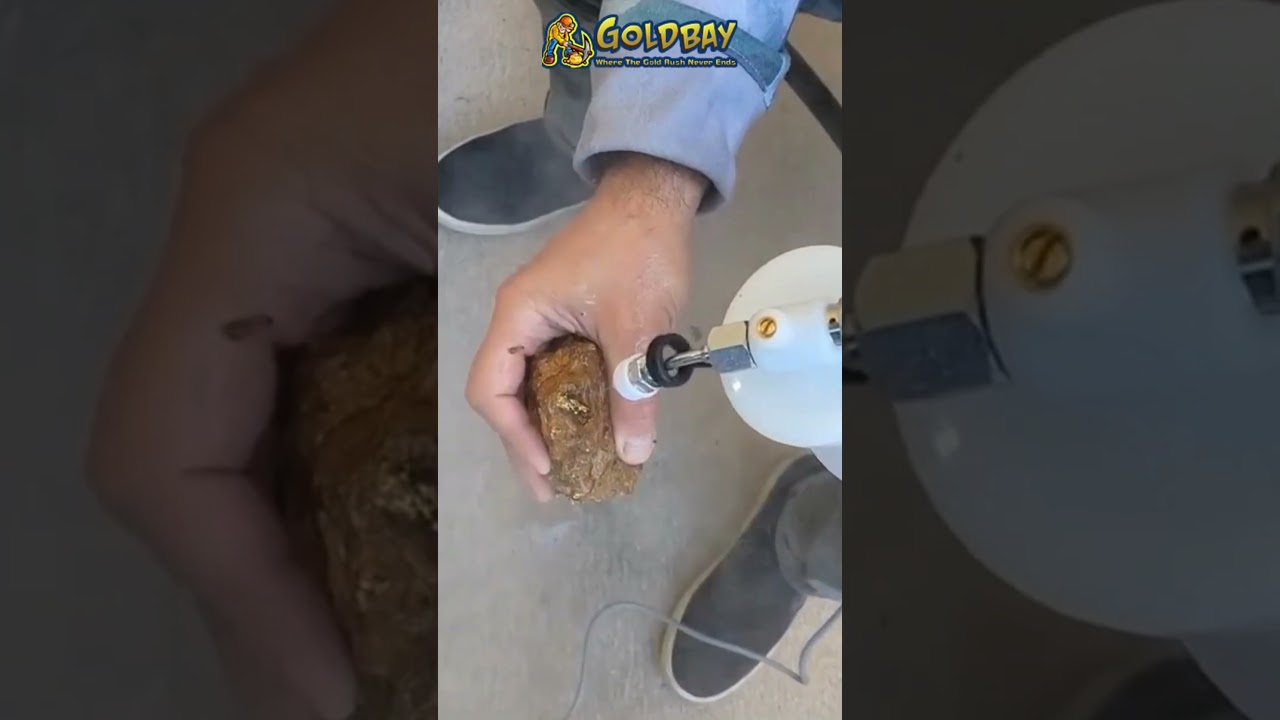 Removing Materials from this Gold | Water Gun Cleaning 