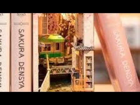 Robotime - Sakura Densya - Book Nook - Kit DIY - Maquettes en bois -  Modélisme - DIY 