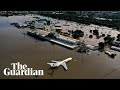 Brazil floods: footage shows airport under water as death toll rises