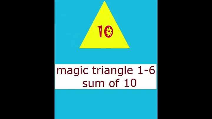 Magic Triangle 1-6 Sum of 10