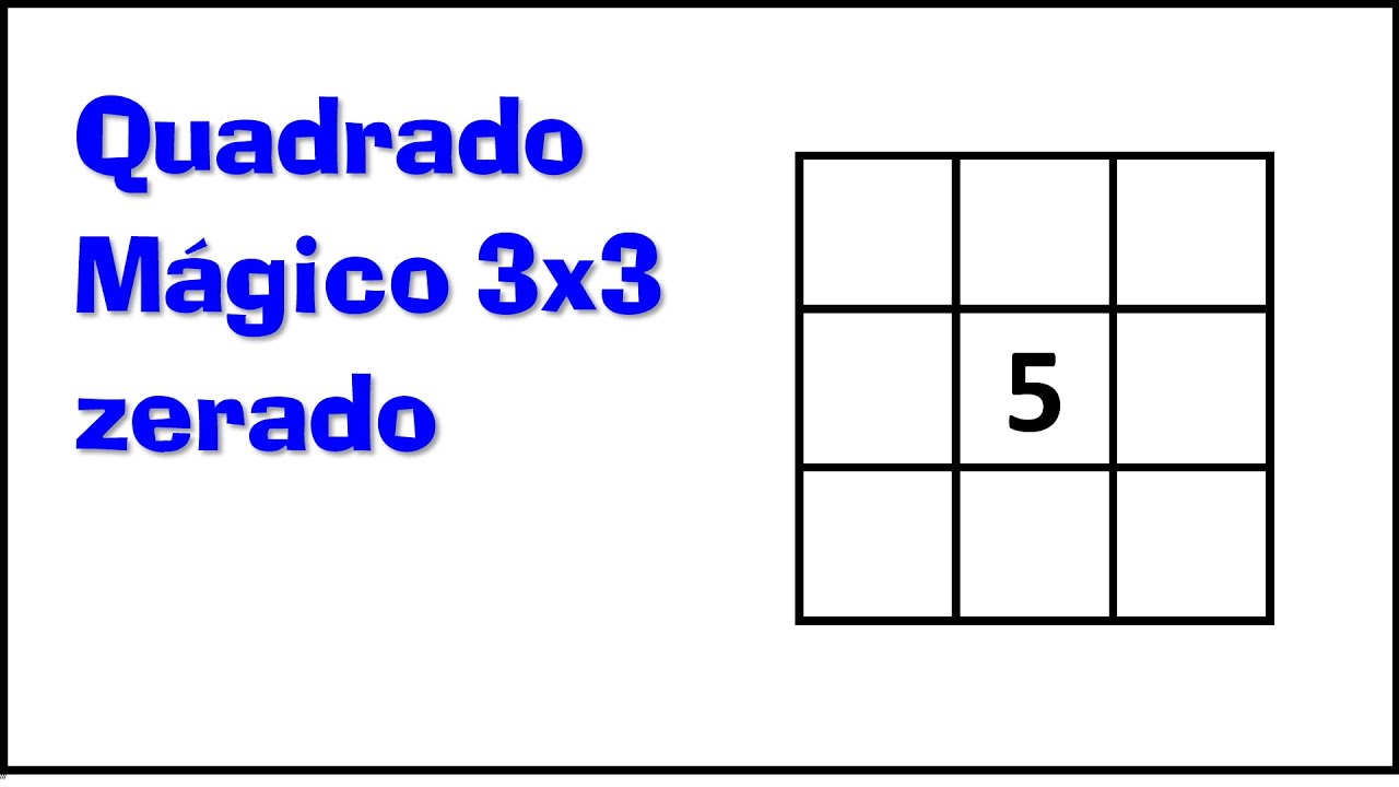Quadrado Mágico 3x3 zerado