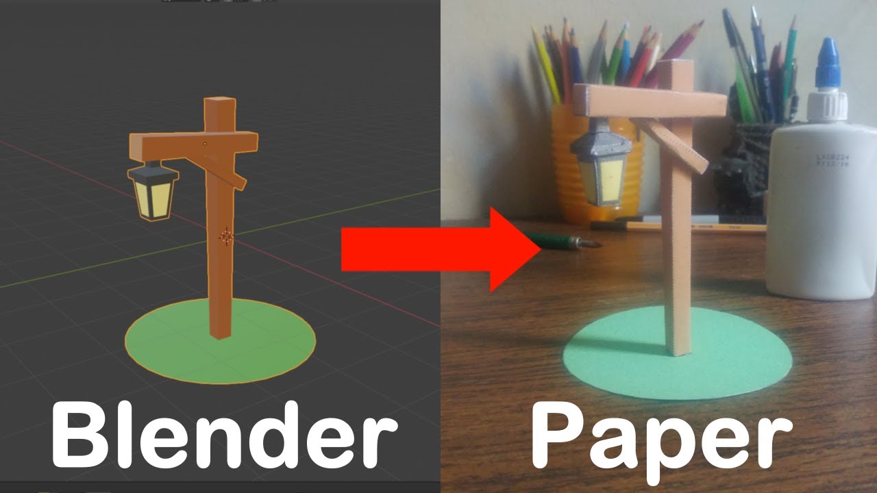 Turning a 3D model into a paper model using Blender - YouTube