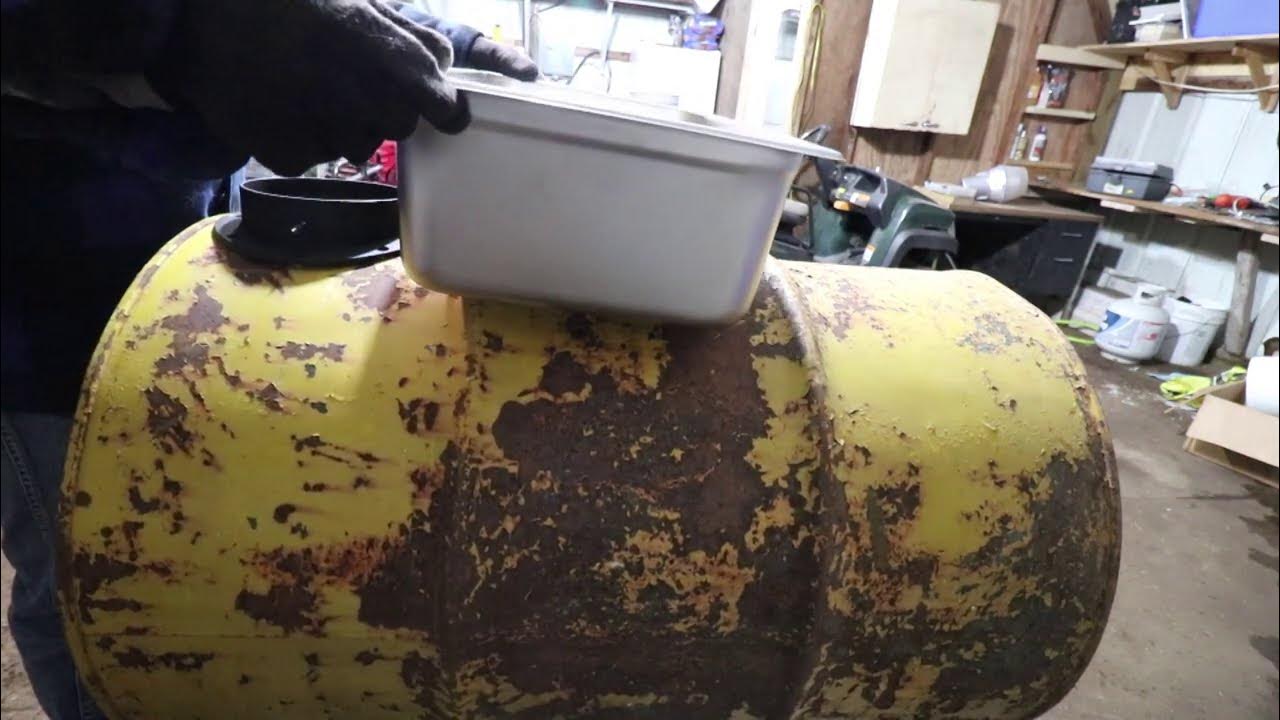 THE FARMHOUSE. Making a barrel stove sap evaporator. 4wheeler gets