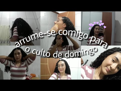 arrume-se comigo para o culto de domingo✨💜