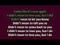 Teea Goans - I Didn&#39;t Mean to Love You KARAOKE