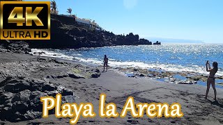 TENERIFE | La Arena Beach [Santiago del Teide] 🌡️ 2021 | Walking Tour [4K]