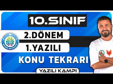 10.SINIF MATEMATİK 2.DÖNEM 1.YAZILI KONU TEKRARI | 💯 YAZILI KAMPI 💯