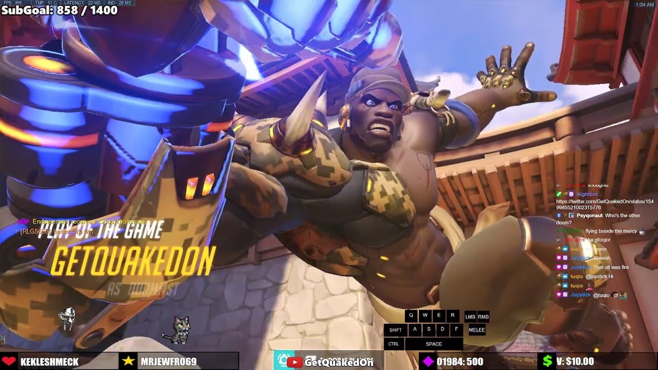 POTG! GetQuakedOn Doomfist Gameplay Overwatch Season 35 Top 500