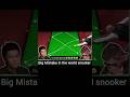 BADSNOOKERSHORTS Where's the cue ball goingThe very best of jhon Virgo and his ionic catches phrase