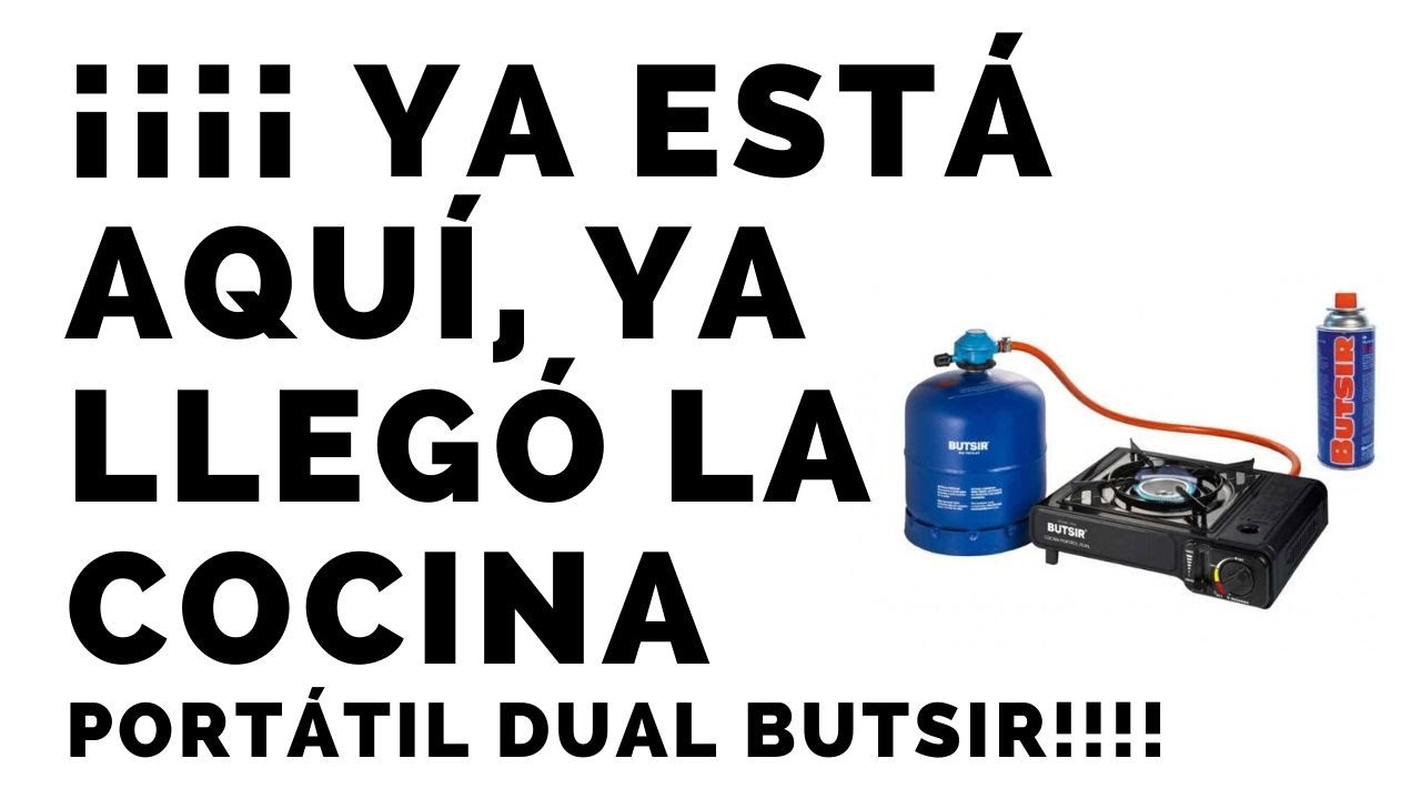 Cocina portátil con piedra de 20x20 y 2 cartuchos de gas