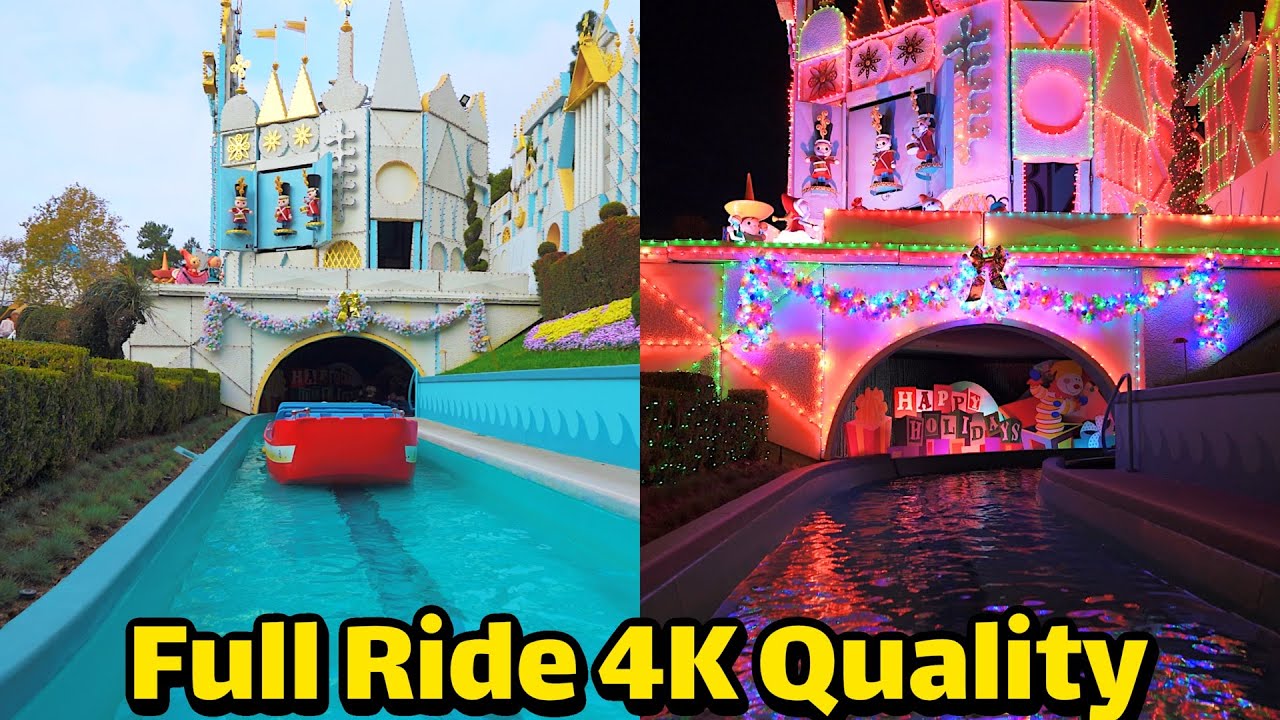 🎄✨ It’s a Small World Holiday in 4K | Day & Night Tour at Disneyland Christmas Magic