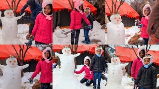 മഞ്ഞിൽ കഷ്ടപ്പെട്ട് SnowMan☃️ ഉണ്ടാക്കിയതാണ്?പക്ഷേ അത് Penguin? ആയോ എന്നൊരു സംശയം comment