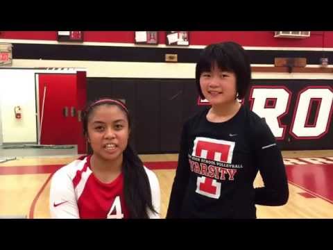 Players of the game: Nicole Leano and Shirley Liu