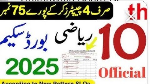 10th Class Math Pairing Scheme 2025 | 10th Class Math Guess Paper 2025#mathstudent #10thmaths #viral