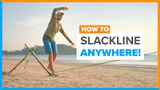 How to Set a Slackline Without Trees • Arrowhead Ground Anchors • YogaSlackers