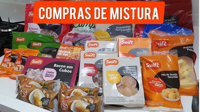 COMPRAS DO MÊS NA SWIFT (carnes, frangos, linguiça e mais) + NOSSA ROTINA  DO LAR!