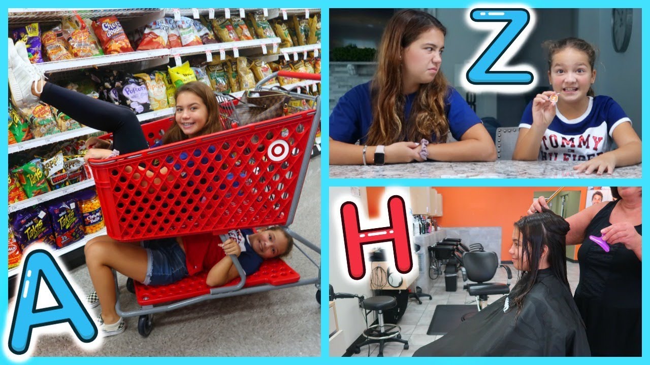BUYING EVERYTHING WITH EVERY LETTER IN THE ALPHABET CHALLENGE | SISTER FOREVER