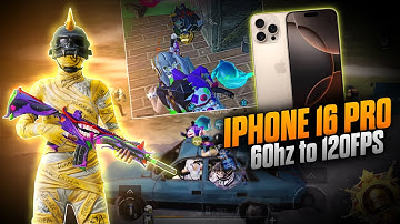 60HZ to 120FPS | iPhone 16 pro max 120 FPS BGMI Gameplay | With Recording iphone 17 Launch