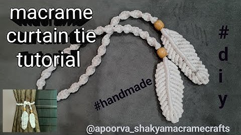 macrame curtain tie tutorial|macrame design #apoorva_shakyamacramecrafts #macramekeychain #macrame