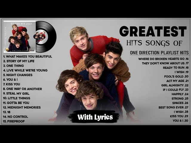 One Direction Greatest Hits Full Album 2024 - One Direction Best Songs Playlist 2024 (Lyrics) class=